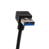 Maxbell Data Sync 90 Degree USB 3.0 Down Angle Adapter Cable Male A To Female A Connector for Computer USB Extension