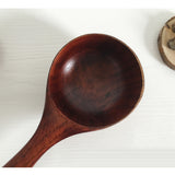 Maxbell 1 Piece Vintage Multipurpose Round Wooden Scoop Spoon Ladle With Long Handle