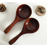 Maxbell 1 Piece Vintage Multipurpose Round Wooden Scoop Spoon Ladle With Long Handle