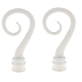 Maxbell Pair Curtain Pole Recess Brackets Rod Finial Window Treatment Hardware White