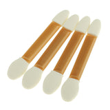 Maxbell 50 Pieces Disposable Double Ended Sponge Tipped Oval Brushes EyeShadow Applicator Tool Gold