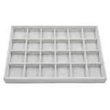 Maxbell Velvet Jewelry Display Storage Box Tray Organiser Holder 24 Slot Inserts