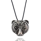 Maxbell Bear Head Amulet Pendant Necklace Norse Viking Necklace Talisman Jewelry