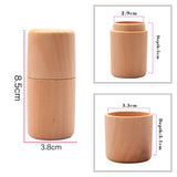 Maxbell 10pcs Empty Eye Cream Jars+2pcs Wood Essential Oil Bottles Storage Box +10x Roll-on Perfume Containers