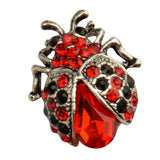 Maxbell Crystal Ladybird Insect Brooch Vintage Animal Pins Fashion Jewelry