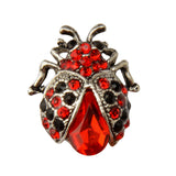 Maxbell Crystal Ladybird Insect Brooch Vintage Animal Pins Fashion Jewelry