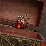 Maxbell Crystal Ladybird Insect Brooch Vintage Animal Pins Fashion Jewelry