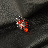 Maxbell Crystal Ladybird Insect Brooch Vintage Animal Pins Fashion Jewelry