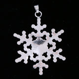 Maxbell Fashion Jewelry Crystal Snowflake Pendant Flower Necklace Pendant Christmas Gift