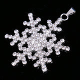 Maxbell Fashion Jewelry Crystal Snowflake Pendant Flower Necklace Pendant Christmas Gift