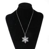 Maxbell Fashion Jewelry Crystal Snowflake Pendant Flower Necklace Pendant Christmas Gift