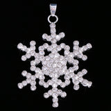 Maxbell Fashion Jewelry Crystal Snowflake Pendant Flower Necklace Pendant Christmas Gift