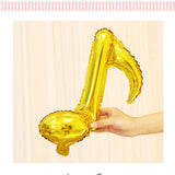 Maxbell 10 Pieces Single Music Note Foil Balloon Wedding Concert Dance Prom Party Decorations