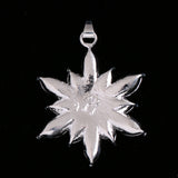 Maxbell  Lady Jewelry Gift Crystal Snowflake Shape Pendant Necklace Chain Birthday Gift