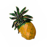 Maxbell Cute Fruit Shape Rhinestone Enamel Pineapple Brooch Lapel Pin Wedding Party
