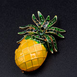 Maxbell Cute Fruit Shape Rhinestone Enamel Pineapple Brooch Lapel Pin Wedding Party