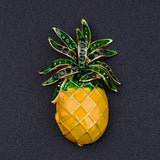 Maxbell Cute Fruit Shape Rhinestone Enamel Pineapple Brooch Lapel Pin Wedding Party