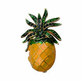 Maxbell Cute Fruit Shape Rhinestone Enamel Pineapple Brooch Lapel Pin Wedding Party