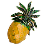 Maxbell Cute Fruit Shape Rhinestone Enamel Pineapple Brooch Lapel Pin Wedding Party