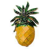 Maxbell Cute Fruit Shape Rhinestone Enamel Pineapple Brooch Lapel Pin Wedding Party