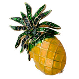 Maxbell Cute Fruit Shape Rhinestone Enamel Pineapple Brooch Lapel Pin Wedding Party