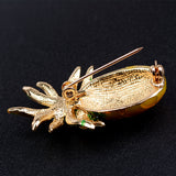 Maxbell Cute Fruit Shape Rhinestone Enamel Pineapple Brooch Lapel Pin Wedding Party