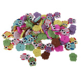 Maxbell 100 Pieces 2 Hole Cartoon Owl Wooden Buttons Sewing Scrapbooking Clothing Decoration