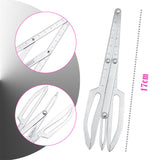 Maxbell Manual Eyebrow Tattoo Pen & 50pcs Microblading Needles with Eyebrow Golden Ratio Ruler Stencil Caliper