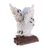 Maxbell Exquisite White Flying Owl Statue Model Miniature Handicraft Souvenir Collectibles Gift