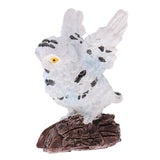 Maxbell Exquisite White Flying Owl Statue Model Miniature Handicraft Souvenir Collectibles Gift