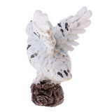 Maxbell Exquisite White Flying Owl Statue Model Miniature Handicraft Souvenir Collectibles Gift