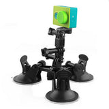 Maxbell Low Angle Suction Cup Mount + Screws + Connector Adapter For GoPro Hero 5 4