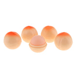 Maxbell 5 Pack Peach Shape Lip Balm Set Anti-cracking Lip Care Cream Kiwi Fruit Flavor