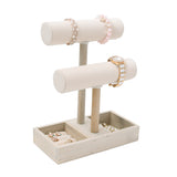 Maxbell Jewelry Stand Holder Wooden T Bar Bracelet Necklace Display Organizer Rack