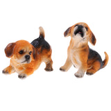 Maxbell 4Pcs Decorative Resin Dog Models Figure Sculpture for Home Garden Ornaments