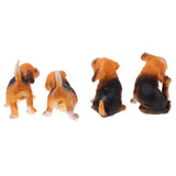 Maxbell 4Pcs Decorative Resin Dog Models Figure Sculpture for Home Garden Ornaments