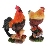 Maxbell 2Pcs Creative Resin Animal Model Chicken Figures For Fairy Garden Decor DIY