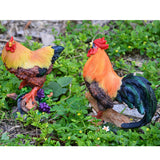 Maxbell 2Pcs Creative Resin Animal Model Chicken Figures For Fairy Garden Decor DIY