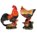 Maxbell 2Pcs Creative Resin Animal Model Chicken Figures For Fairy Garden Decor DIY