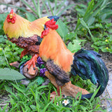 Maxbell 2Pcs Creative Resin Animal Model Chicken Figures For Fairy Garden Decor DIY