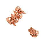 Maxbell 5pcs Rose Flower Magnetic Clasps Hooks Connectors Jewelry Findings Rose Gold