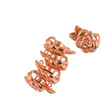 Maxbell 5pcs Rose Flower Magnetic Clasps Hooks Connectors Jewelry Findings Rose Gold