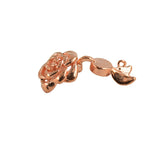 Maxbell 5pcs Rose Flower Magnetic Clasps Hooks Connectors Jewelry Findings Rose Gold