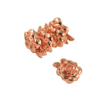 Maxbell 5pcs Rose Flower Magnetic Clasps Hooks Connectors Jewelry Findings Rose Gold