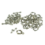 Maxbell 20 Sets Tibetan Silver Wire Wrapped Toggle Clasps Jewelry Making Findings