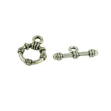 Maxbell 20 Sets Tibetan Silver Wire Wrapped Toggle Clasps Jewelry Making Findings