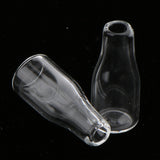 Maxbell 10 Pieces Clear Mini Floating Glass Bottle Wish Charm Pendant Jewelry Making