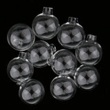 Maxbell 10 Piece 18mm Clear Mini Bulb Glass Bottle Wish Charm Pendant Jewelry Making