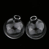 Maxbell 10 Piece 18mm Clear Mini Bulb Glass Bottle Wish Charm Pendant Jewelry Making