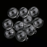 Maxbell 10 Piece 18mm Clear Mini Bulb Glass Bottle Wish Charm Pendant Jewelry Making